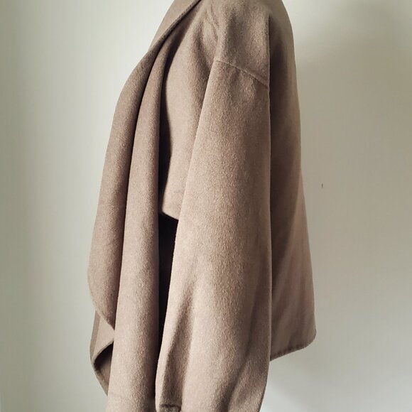Cozy Fall Cape Jacket Wool Blend 3 in 1 Styles Neutral Beige cottagecore - Picture 13 of 14